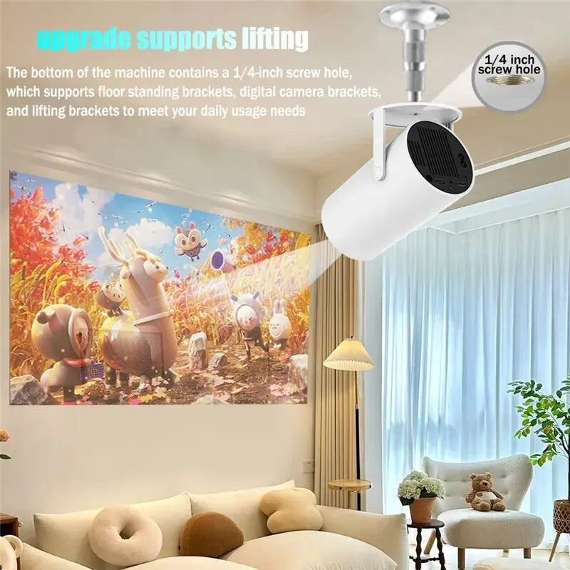 RAMDAN OFFER 49% OFF- Plus HD Projector Portatil 4K 1280x720P Android Wifi LED