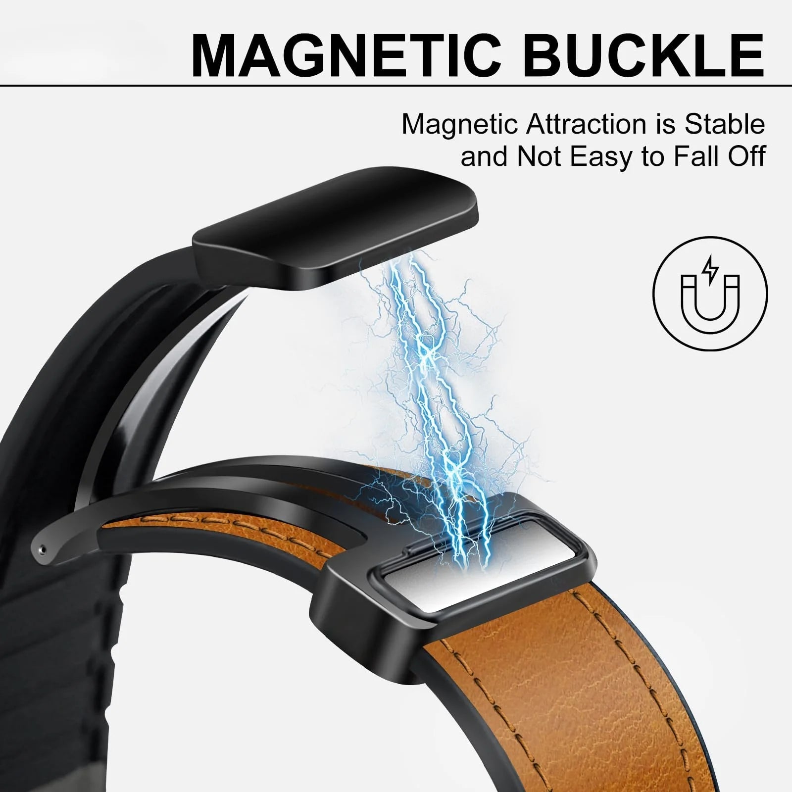 Magnetic Leather Strap For Samsung Galaxy Watch