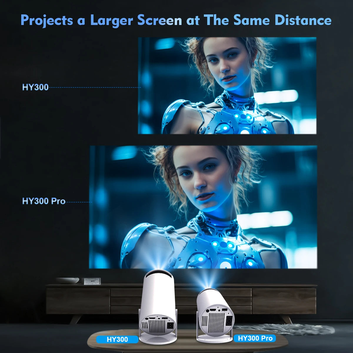 RAMDAN OFFER 49% OFF- Plus HD Projector Portatil 4K 1280x720P Android Wifi LED